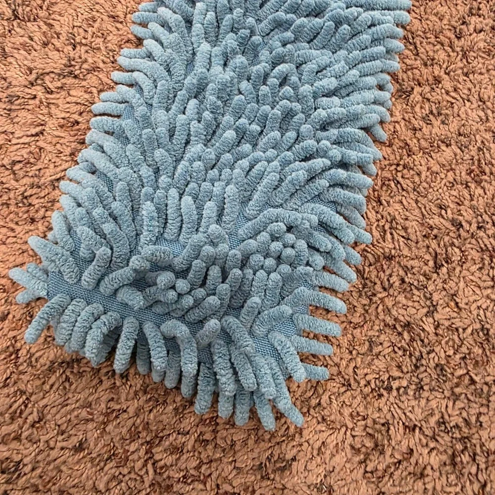 Norwex Chenille Hand Towel Hanging Teal Microfiber BacLock Blue New